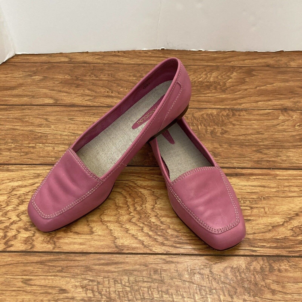 Enzo Angiolini Liberty L5 Pink Soft Leather Loafers Flat Shoes Womens size 9 M